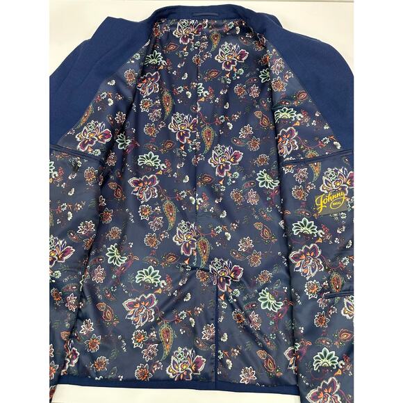 Johnny Bigg Royal Diego Textured Stretch Suit Jacket Blue Size 58 - Picture 6 of 11